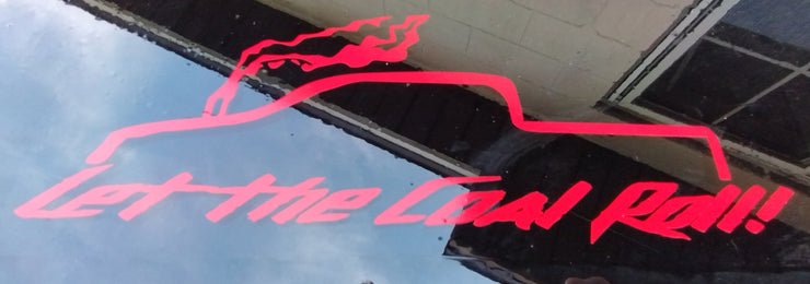 PO BOYS DIESEL WINDSHIELD TRUCK SILHUOETTE DECAL 6" X 35"